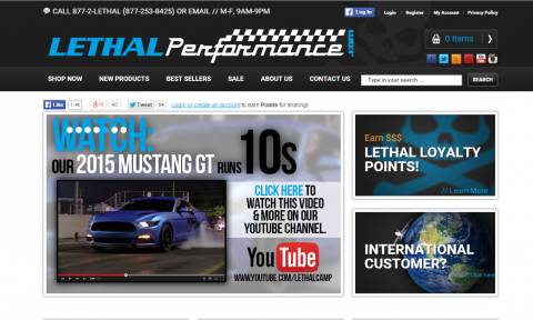 Lethal-Performance-Magento-Website