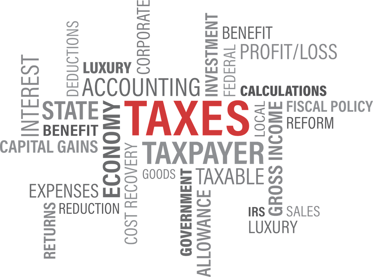 taxes word cloud