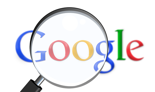 google logo in magnifying glass