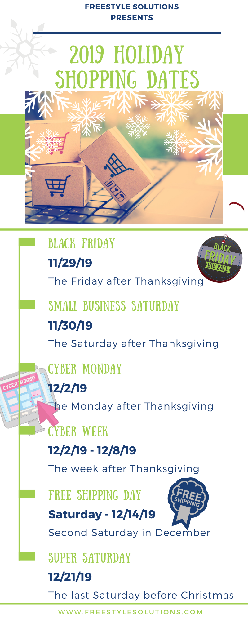 2019 holiday shopping dates