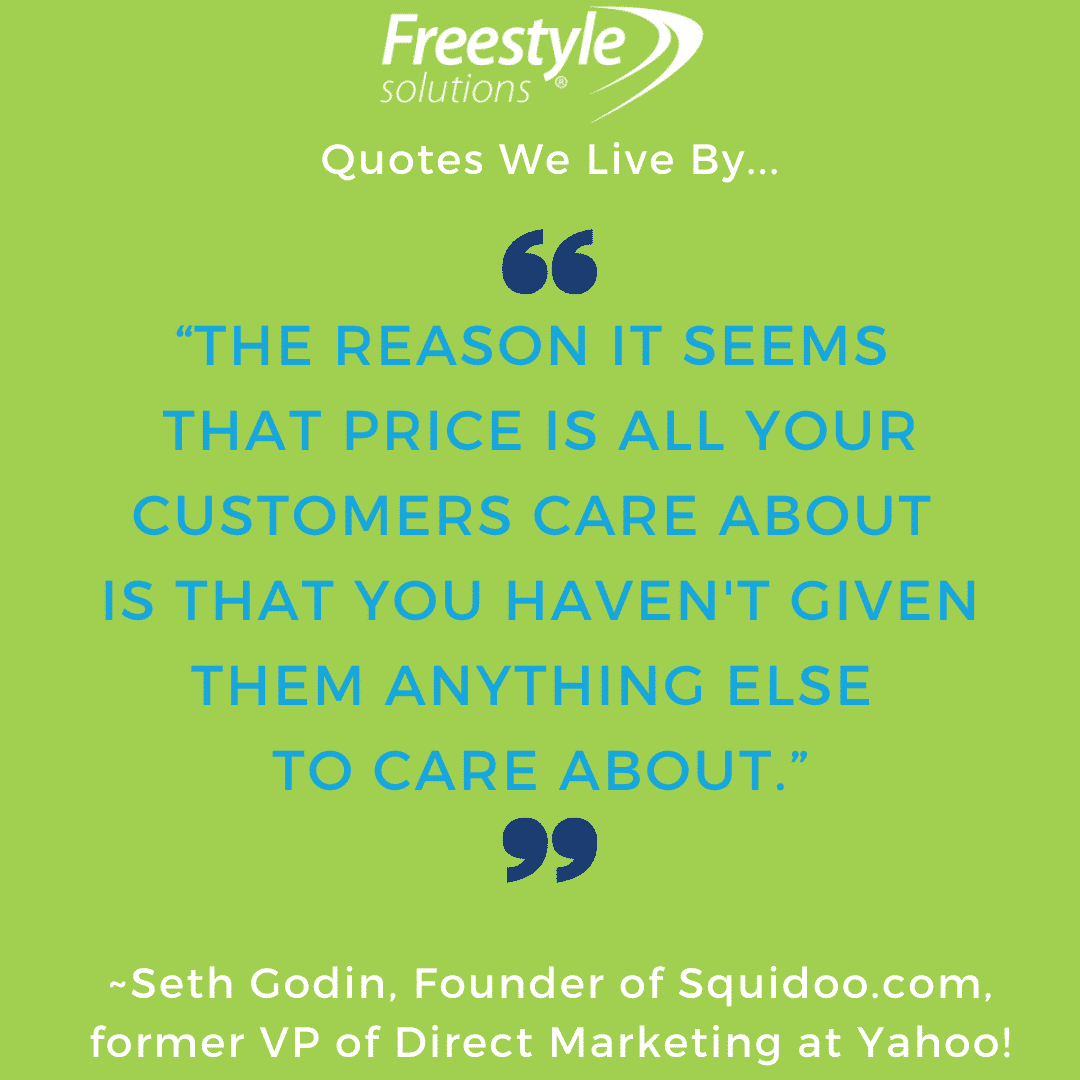 quote from seth godin about price