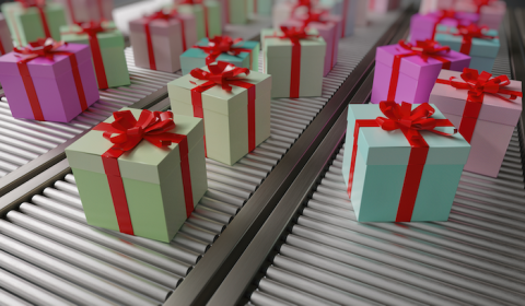 holiday packages conveyor belt