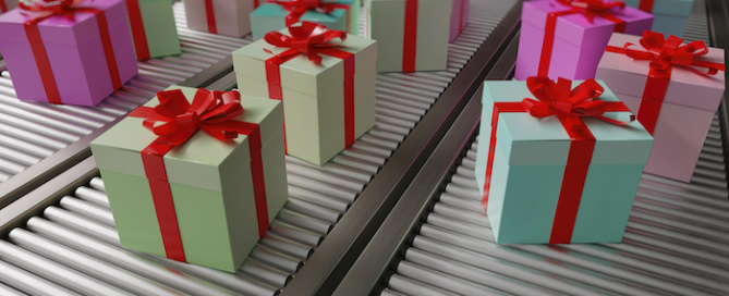 holiday packages conveyor belt